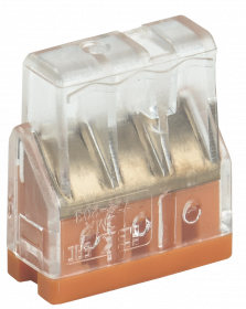 Клемма СМК (узкая прозрачная, 3 отверстия, 0.75-2.5 мм2) 081-20-21
