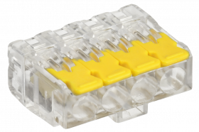 Клемма СМК (прозрачная с защелками, 5 отверстий, 0.5-4.0 мм2) 221-415