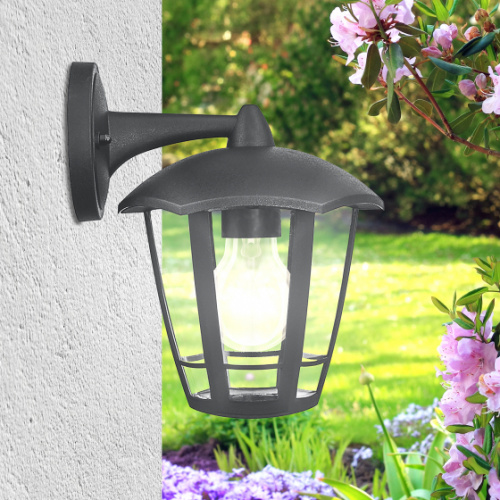 Светильник садово-парковый 6-ти гранный настенный вниз IP44 НБУ 07-40-004 «Дели 3»