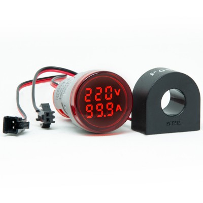 Лампа индикатор Volt/Amper d22мм (вольтметр/амперметр)