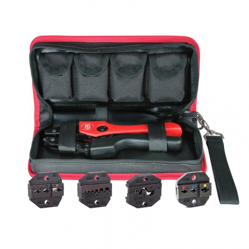 Пресс-клещи СТК+4 (в тканевой сумке с набором матриц) КВТ