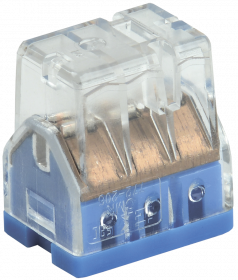 Клемма СМК (узкая прозрачная, 6 отверстий, 0.75-2.5 мм2) 081-20-24