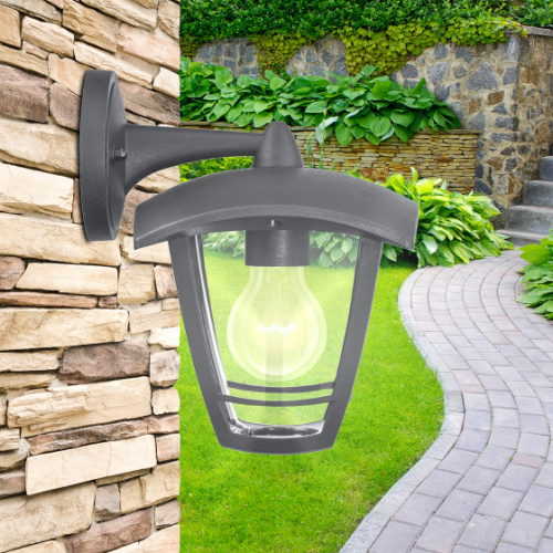 Светильник садово-парковый 4-х граный настенный вниз IP44 НБУ 07-40-002 «Дели 2»