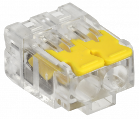 Клемма СМК (прозрачная с защелками, 2 отверстия, 0.5-4.0 мм2) 221-412